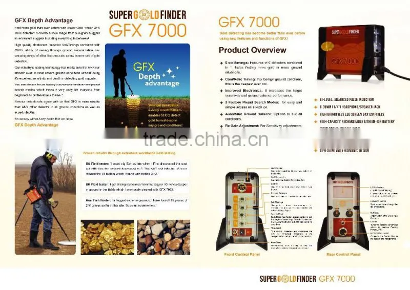 GFX7000 High Performance Underground Metal Detector Gold Finder, Deep Earth Gold Scanner Gold King Metal Detector