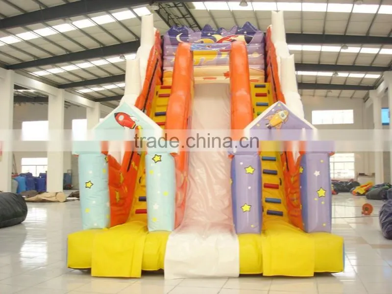 2016 customized design giant inflatable dry slide for children