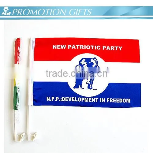 Promotion custom polyster car window flag