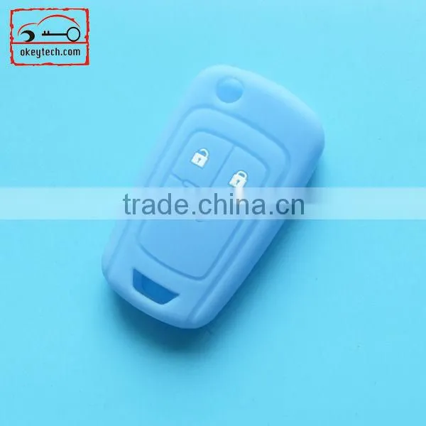 Okeytech silicone car key cover Chevrolet cruze 3 buttons silicone key cover for silicone remote key cover