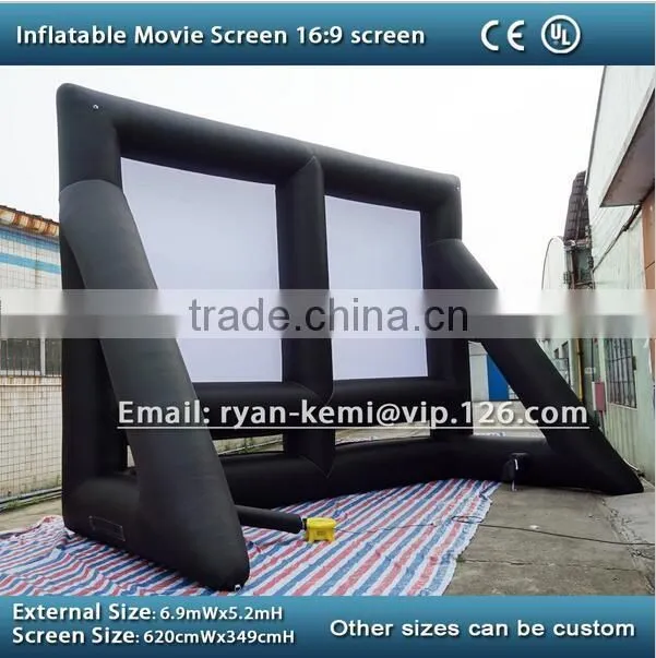 6x4m inflatable rear projection movie screen large inflatable movie screen inflatable projection screen for sale