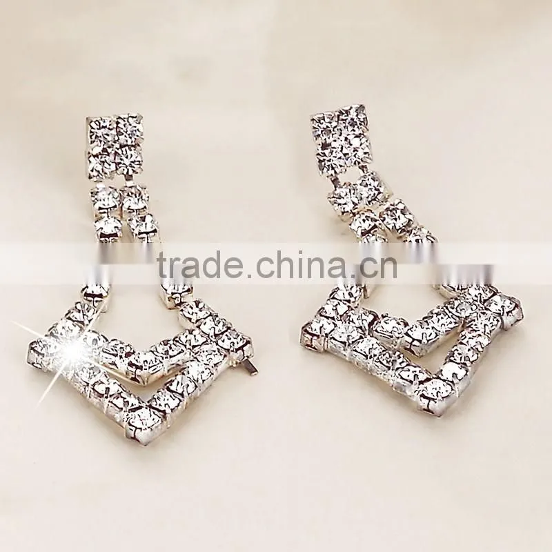 New Fashion silver tassels tiara necklace & earrings jewelry sets for women