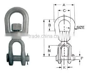 Drop Forged G402 Stainless Steel Chain Swivel