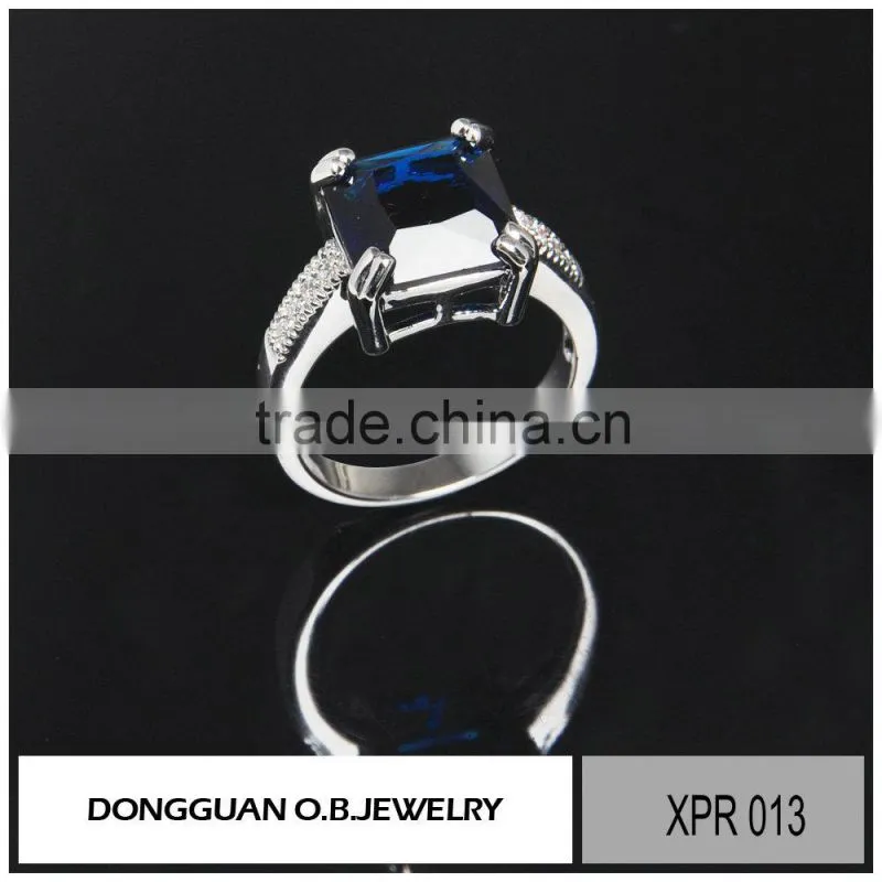 Fashionable 925 sterling silver ring jewelry, big size zircon jewelry