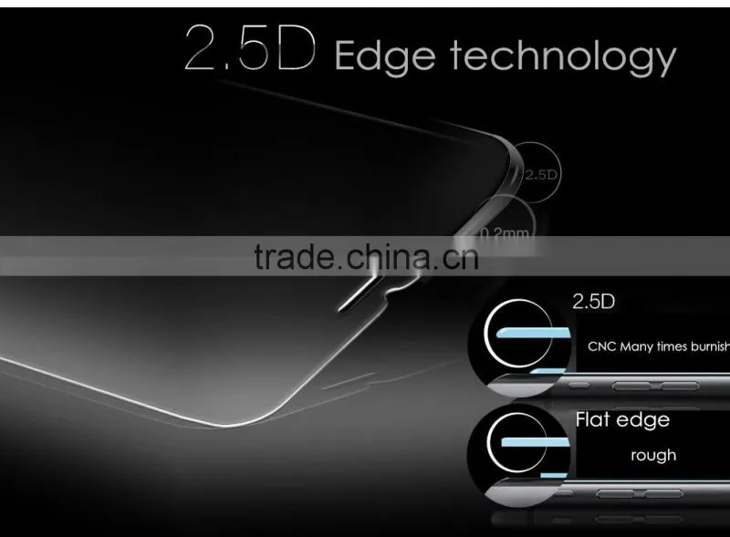 9H hardness 2.5D round edge anti-radiation tempered glass screen protector for iphone6&iphone6 plus
