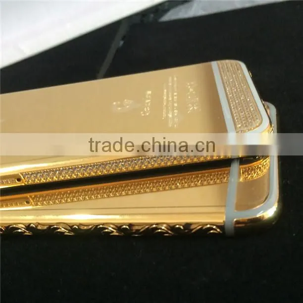 luxury housing for iphone 6 24k shiny gold edition(mirror gold housing)