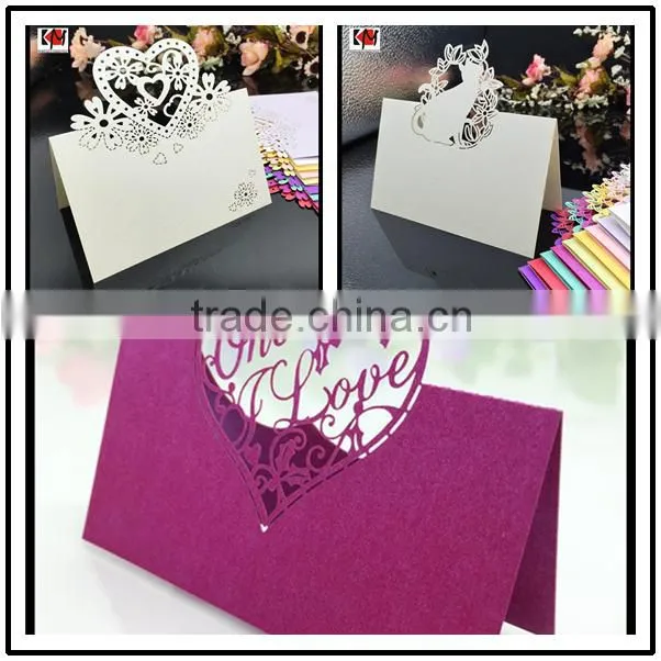 Elegant handmade card laser cut wedding card