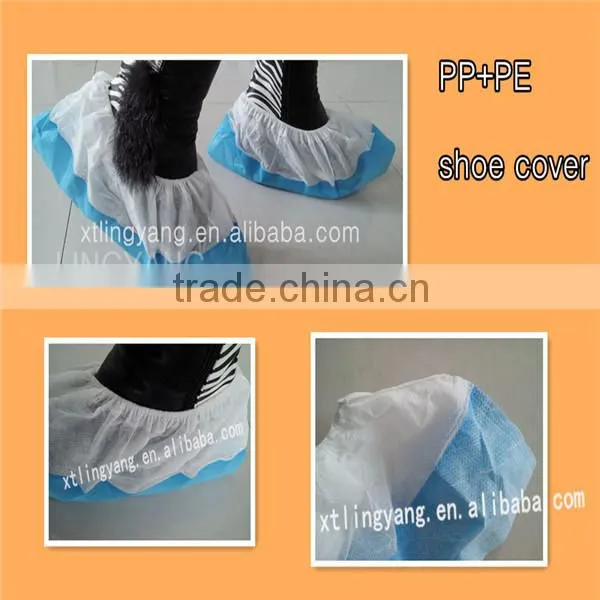 3grams blue disposable printed plastic overshoes