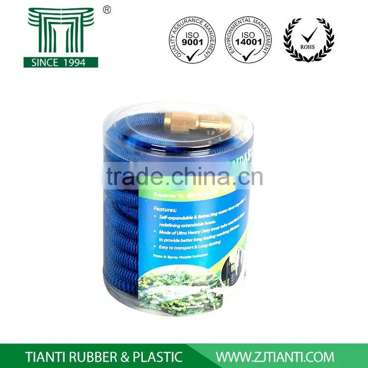 100ft Amazon Brass Fitting Flexible Pipe Expandable Bungee Hose with Gun and Blister Packing