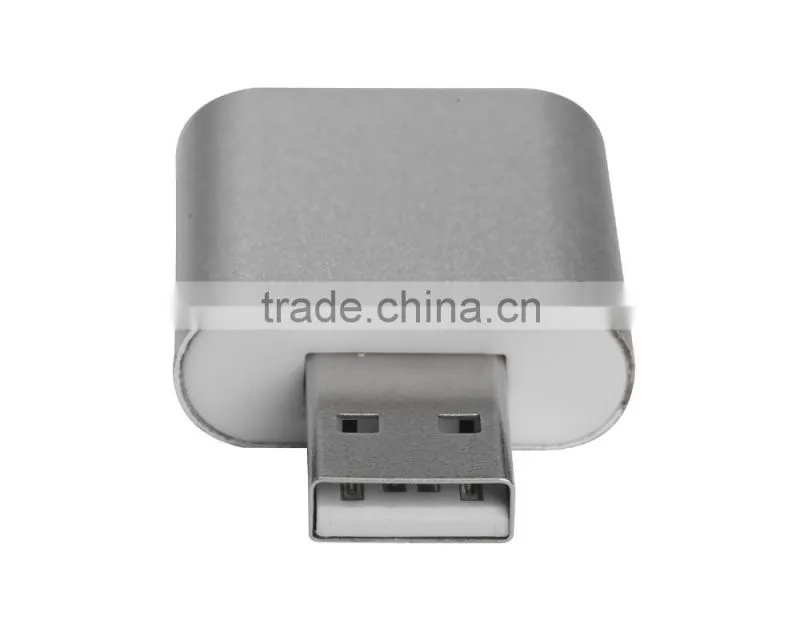Aluminum alloy sound card adapter, virtual 7.1 channel usb sound adapter, 7.1 channel sound card