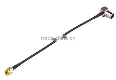 SMA plug to IEC DVB-T TV PAL male right angle RG174 cable