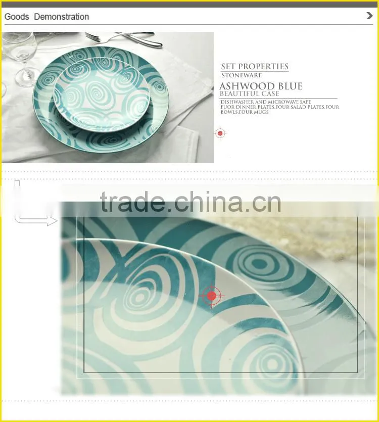 Wholesale Blue Stoneware Porcalain Dinnerware Set,Porcelain Dinner Set