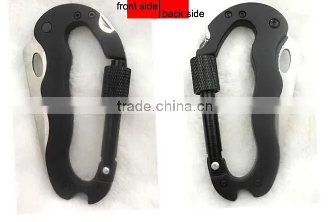 2015 the newest design and the most popular multi- funtion aluminum carabinner with many colors