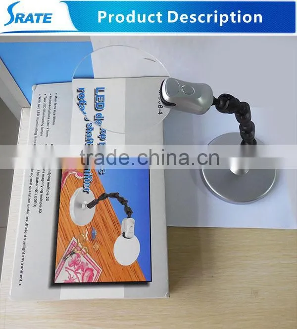 MG3B-4 2.5X, 6X LED Plastic Pellet Switching Framless Magnifying Glass