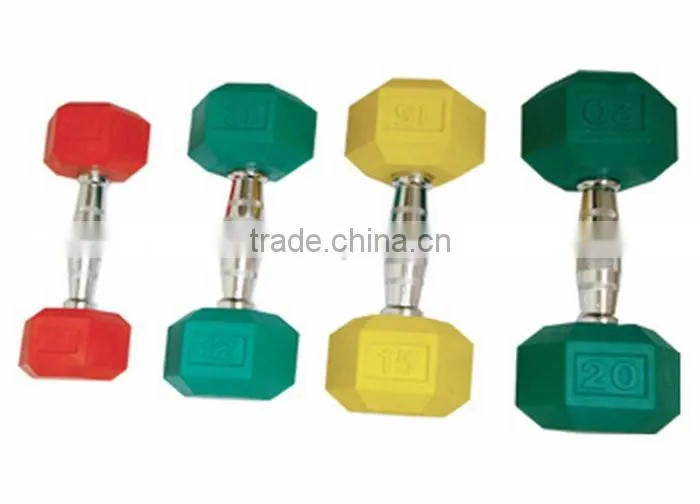 Wholesale Develop Strength Color Durable Rubber Dumbbell