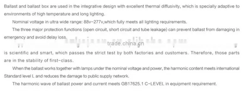 2015 250w alibaba new product high power integrated electronic ballast for sale