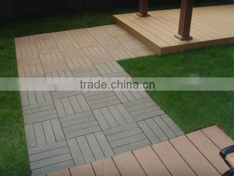 Easy to Install- Wood Plastic Composite Decking Tiles in China!