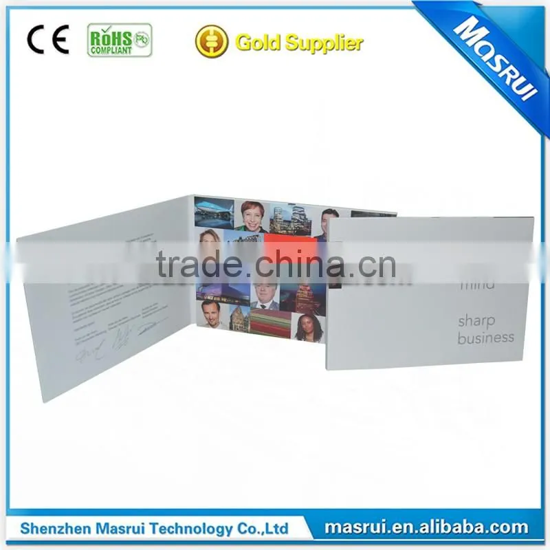 2016 Best business gift 4.3 inch video brochure module with motion sensor