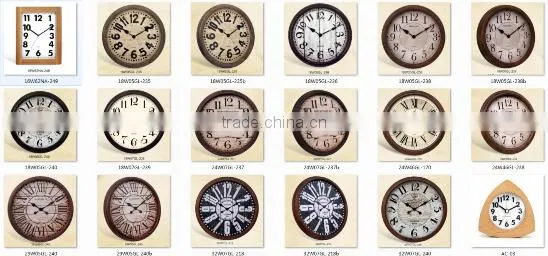 16 inch High quality and big size home decoration roman number vintage wall mounted clock