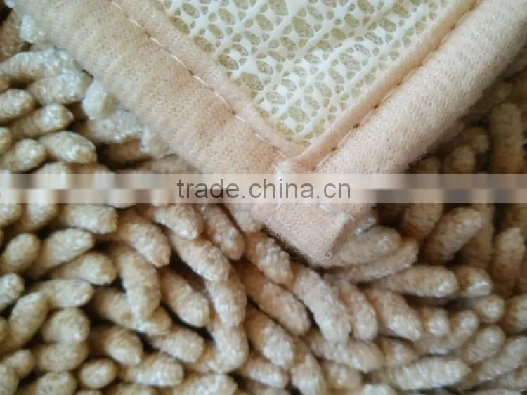 high weight long pile multicolored chenille rug