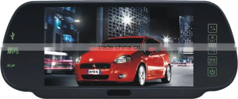 Auto electronics 7 inch car rear view mirror car mp3 player with bluetooth
