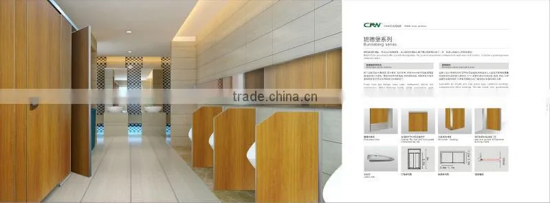 Compact board whole public toilet partition
