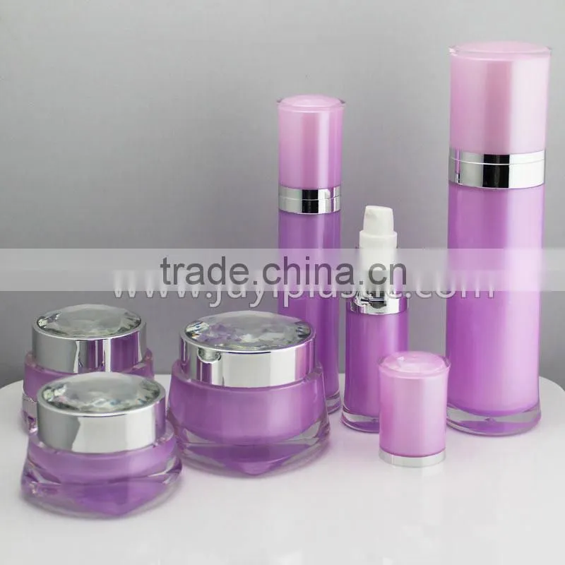 Round Cosmetic Acrylic Bottle, Acrylic Lotion Bottle With Pump