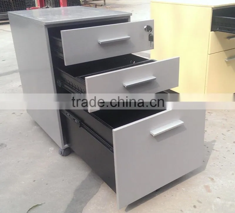 Factory for sale Most new design office Furniture mobile pedestal 3 drawer Steel filing cabinet