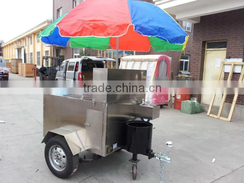 Gas Steamer Equipped Hot Dog Cart With CE Certificates