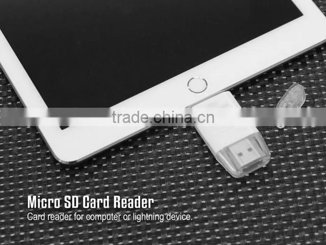 New i-FlashDrive OTG Adapter Smart TF Card Reader For iPhone/iPad Dual Storage ,Easy to Save Image & Video