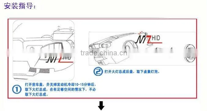 AC55W, 12V,hid xenon kit/car hid kit/xenon kit.HEADLIGHT