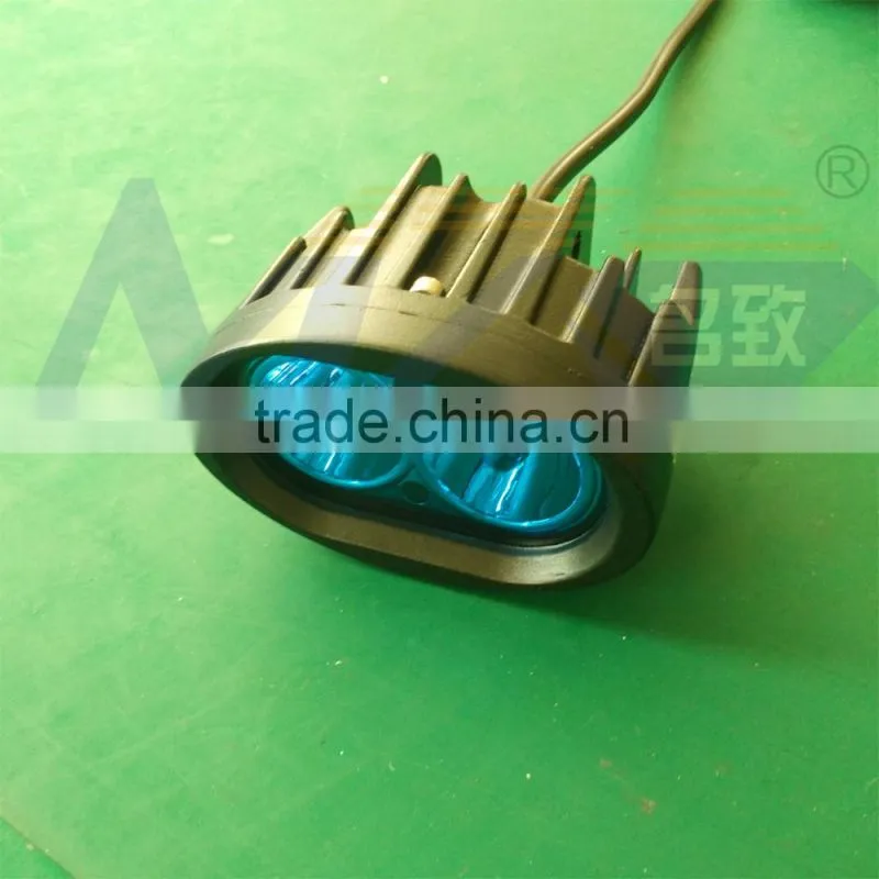 MZ LED Headlights 20W CRE E Blue LED Work Lights die cast housing off road lamp motorbike car lights IP67 RoHS CE China factory