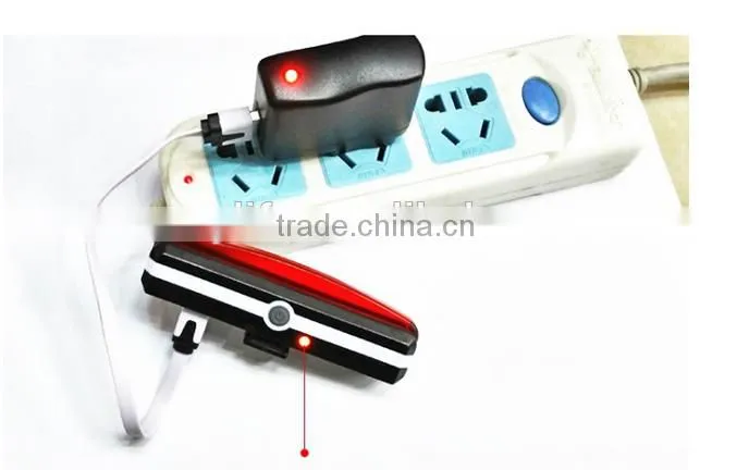 USB Rechargeable Led Bike Bicycle Laser Beam Rear Tail Light Strobe Light lamp On Bike