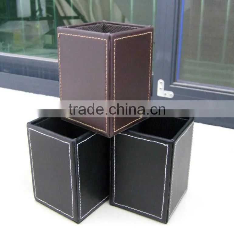 2013 hot sale foldalbe rectangular leather paper storage box