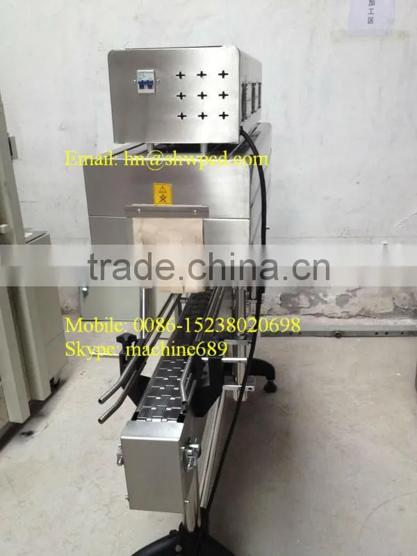 Glass bottle shrink wrapping machine/bottle cap wrap machine 0086-15238020698