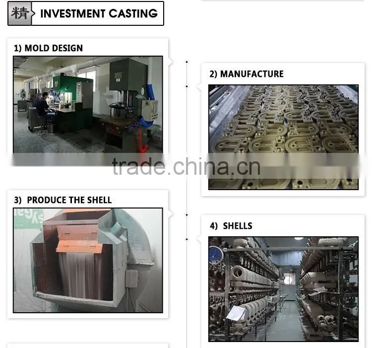 Lost wax casting stainless steel casting parts investment casting parts