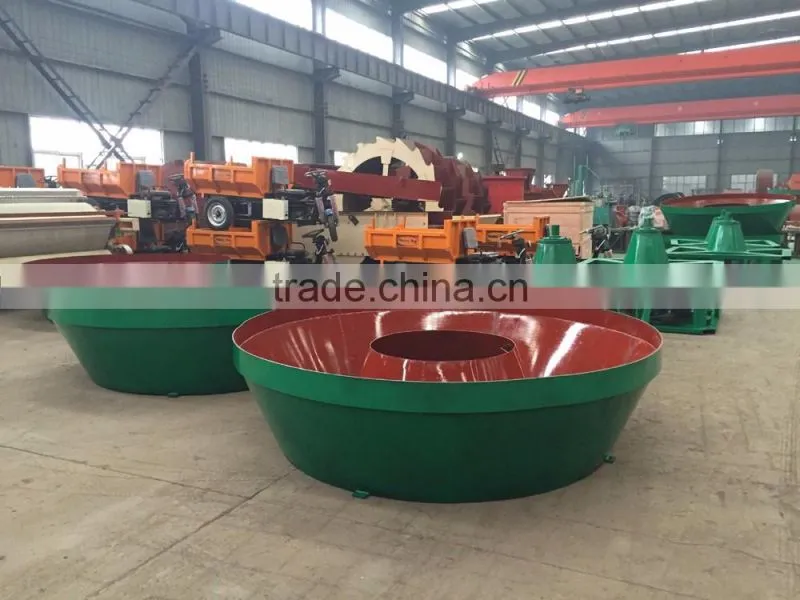 China Supplier Low Price Roller Tyre Gold Grinding Equipment, Gold Wet Pan Mill