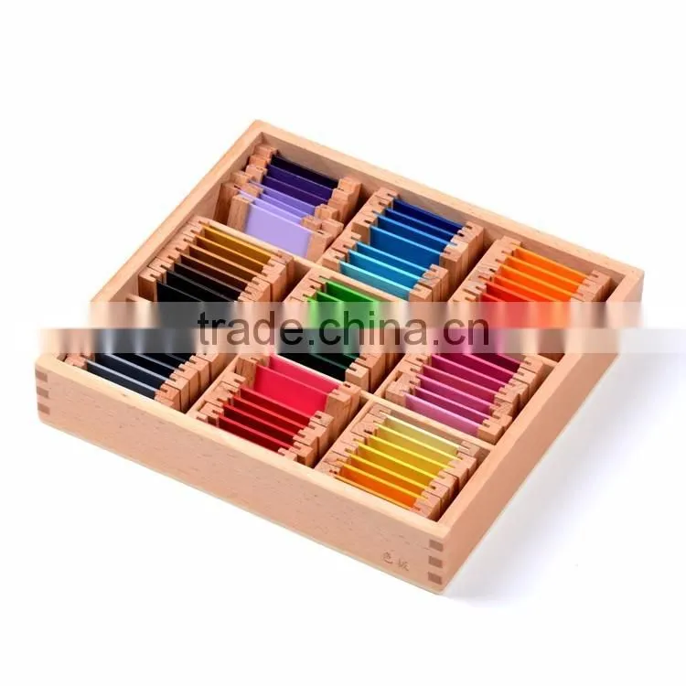 Preschool Wooden early educationa toys montessori sesorial teaching aids color board
