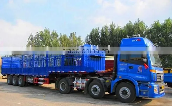 3 axles 13m fence rail truck semi trailer
