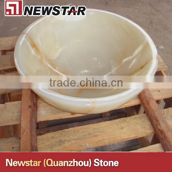 White onyx wash basin