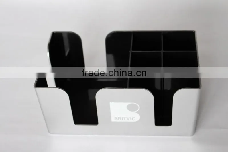 PS ABS 6 Compartments Bar caddy/Napkin Straw Stirrer Holder