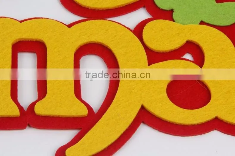 Merry Christmas Window listing Christmas decorations non-woven fabrics English Letters decorations