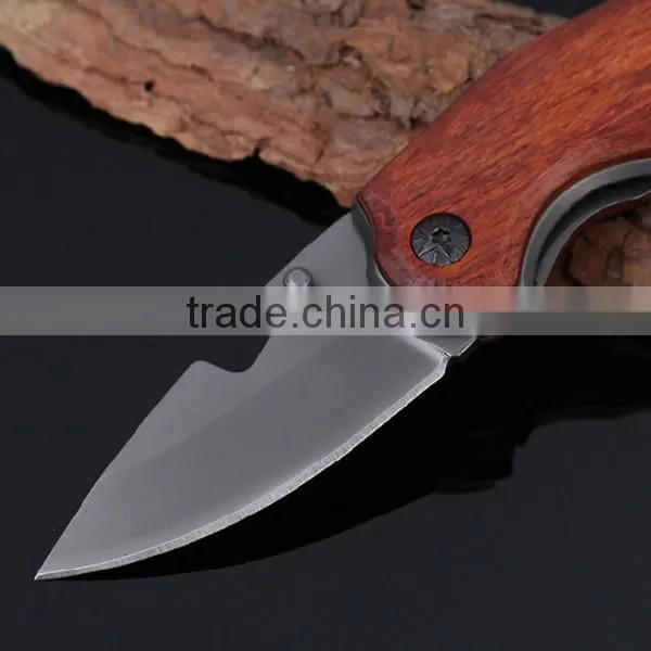 Accept Custom Multifunction Folding Knife With Wood Handle