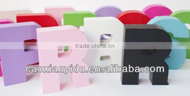 Decorating Wood Letter*9*2.5CM on Sales 9 colour Fancy Wedding Decoration