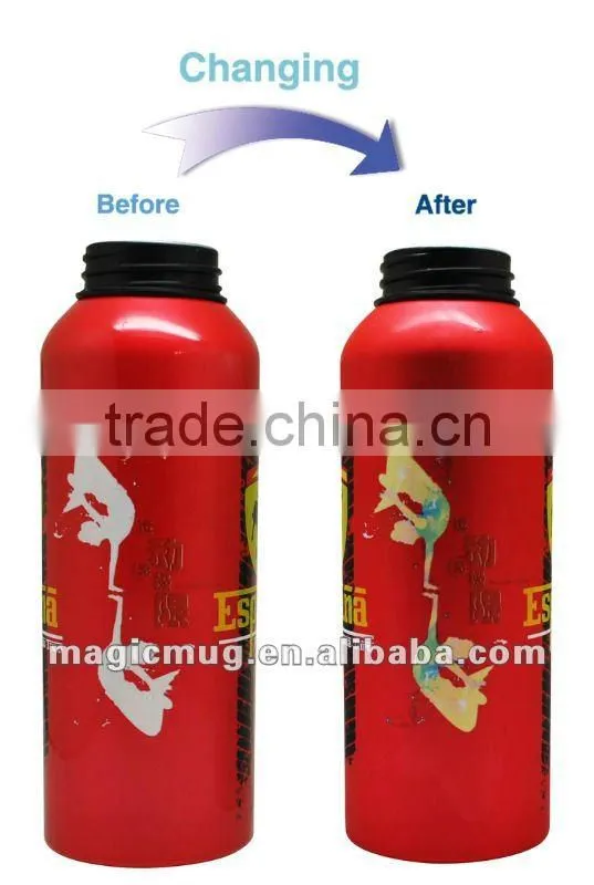 Alumium water bottle cold color changing in Shenzhen factory
