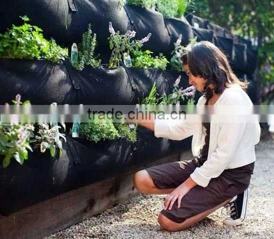 2016 hot sale felt garden planter bag hanging plant bag