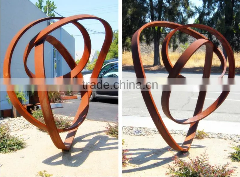 Large Outdoor Rusted Corten Steel Sculpture For Sea Decorastion