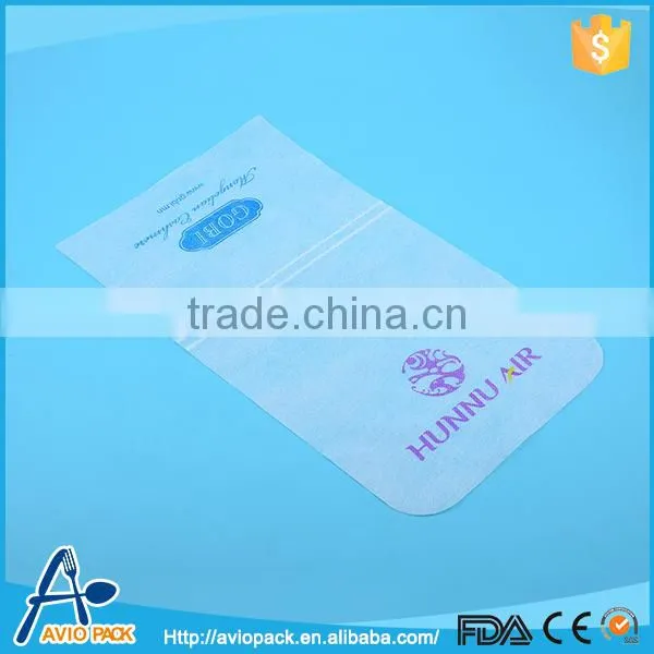 Supply disposable and washed printed logo headrest cover for airline
