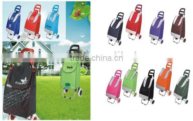 Folding Lightweight Wheeled Grocery Cart Shopping Trolley Bag