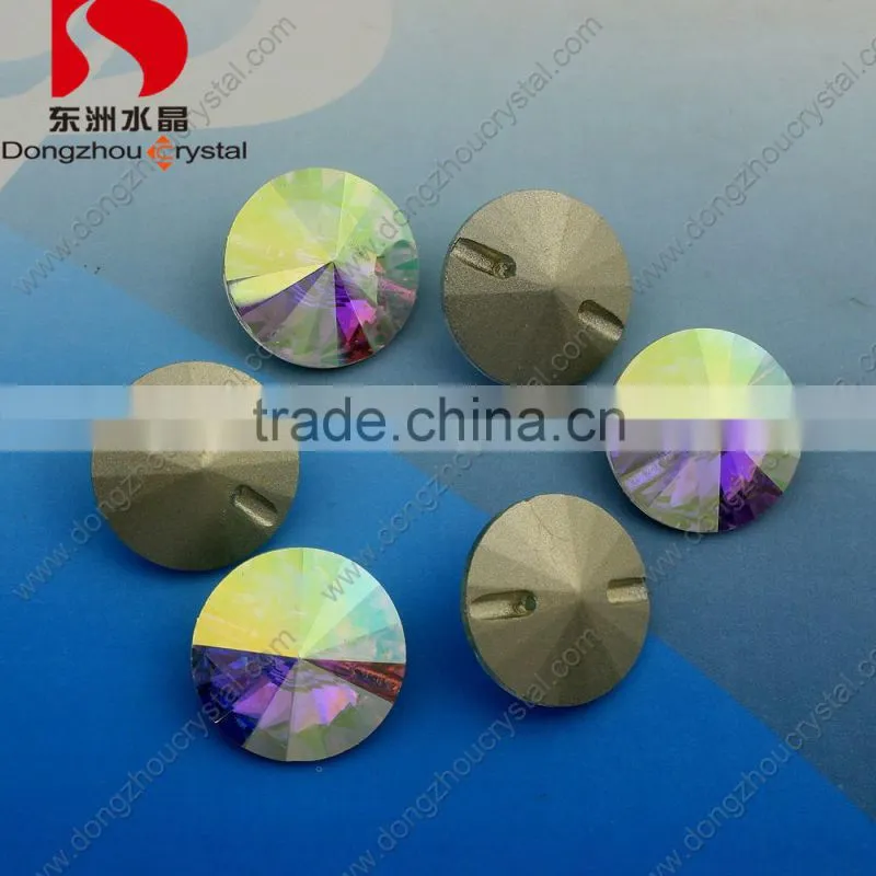 Decorative crystal rhinestone glass button